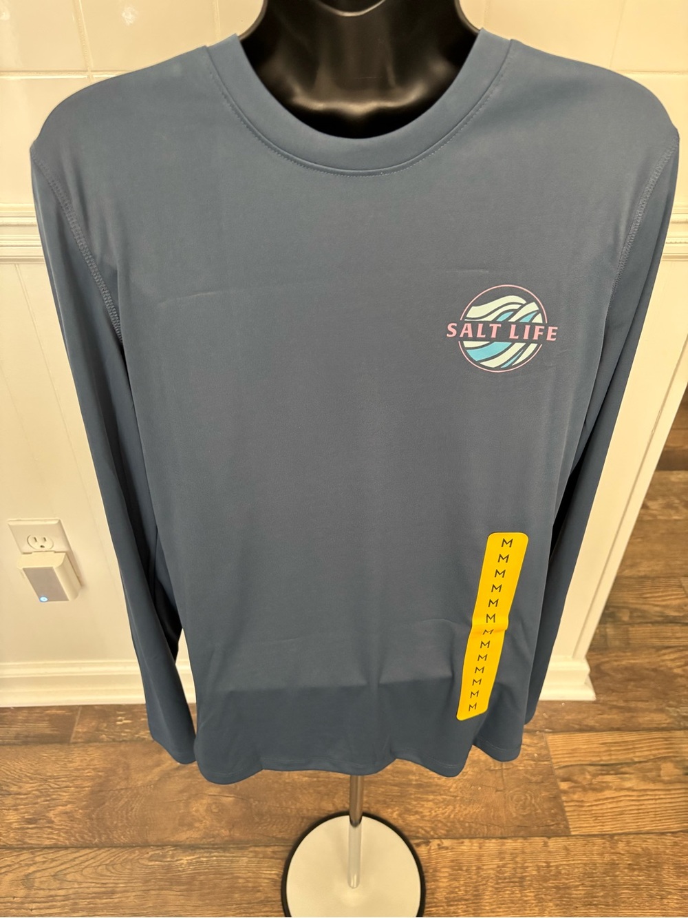 Salt Life NWT UV Performance Fishing Long Sleeve T Shirt Blue Men’s Size M - Picture 2 of 9
